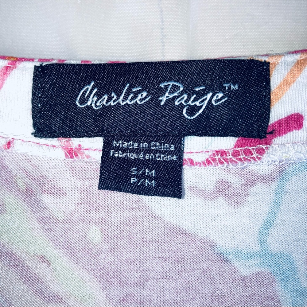 Charlie Paige Dress Ocean Fidh Coral Size S/M - Picture 8 of 9